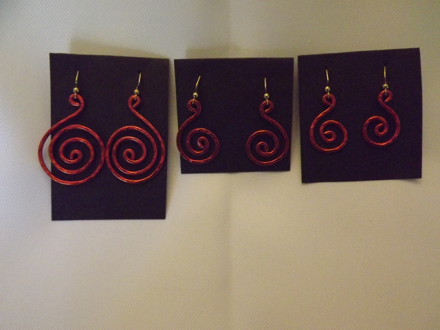 Small Hammered Wire Earrings - Pick your color