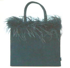 Large Ostrich Feather Bag