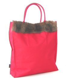 City Bag w/Faux Mink City Bag