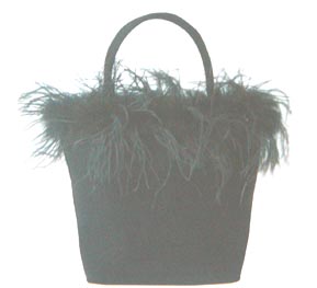 Small Bag w/Ostrich Feathers